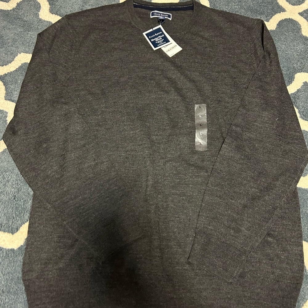 Club Room Merino Wool Blend Sweater Large